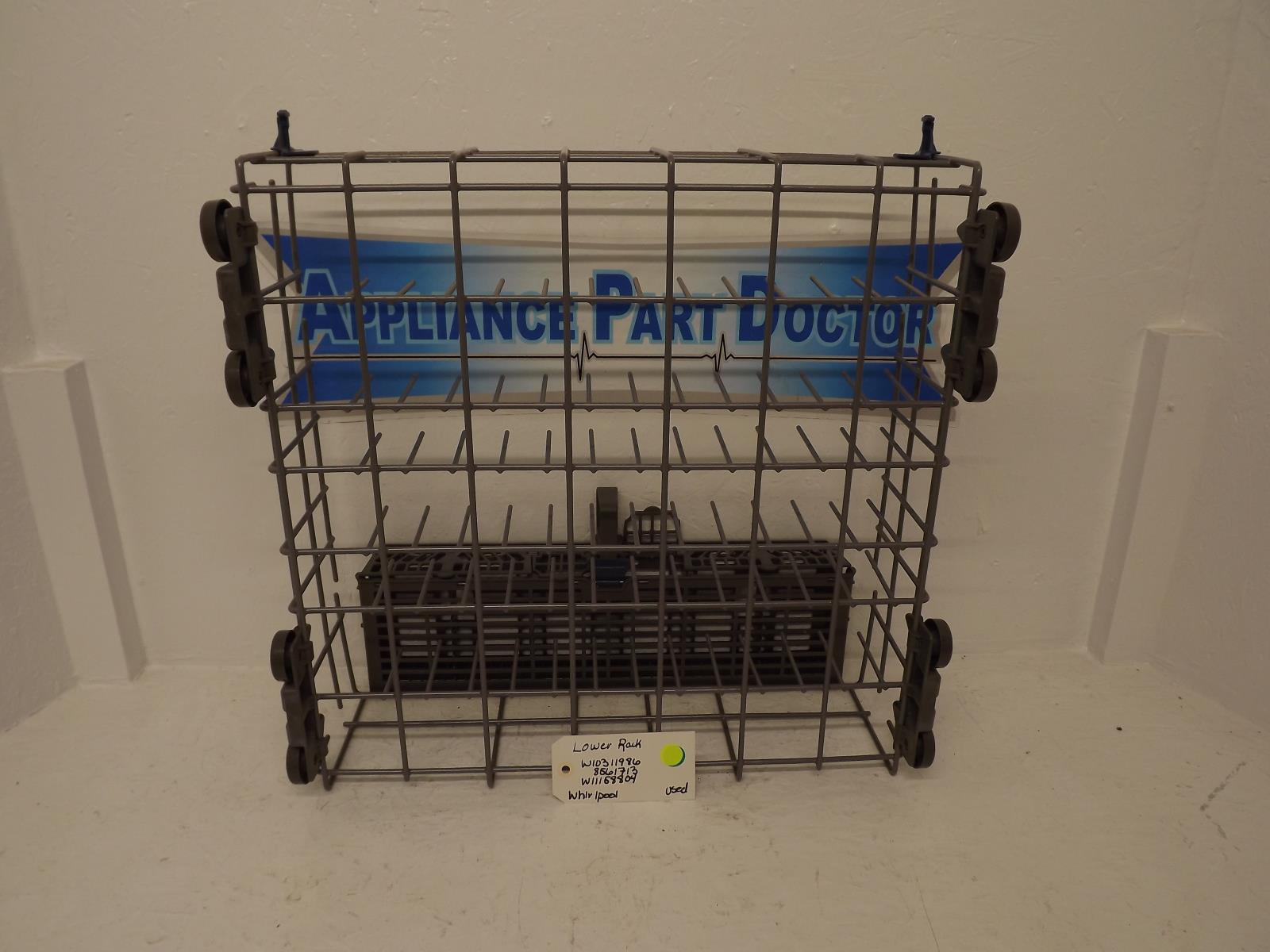 Whirlpool Dishwasher W10311986 8561713 W11158804 Lower Rack Used Whirlpool Dishwasher W10311986 8561713 W11158804 Lower Rack Used